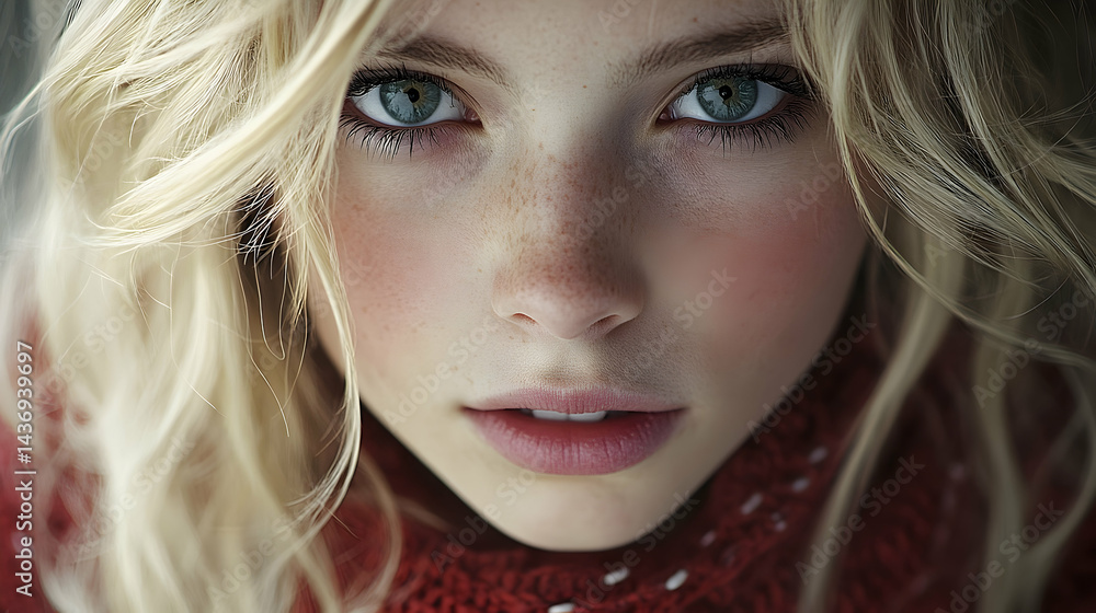 Naklejka premium young woman with gun, Generate AI.