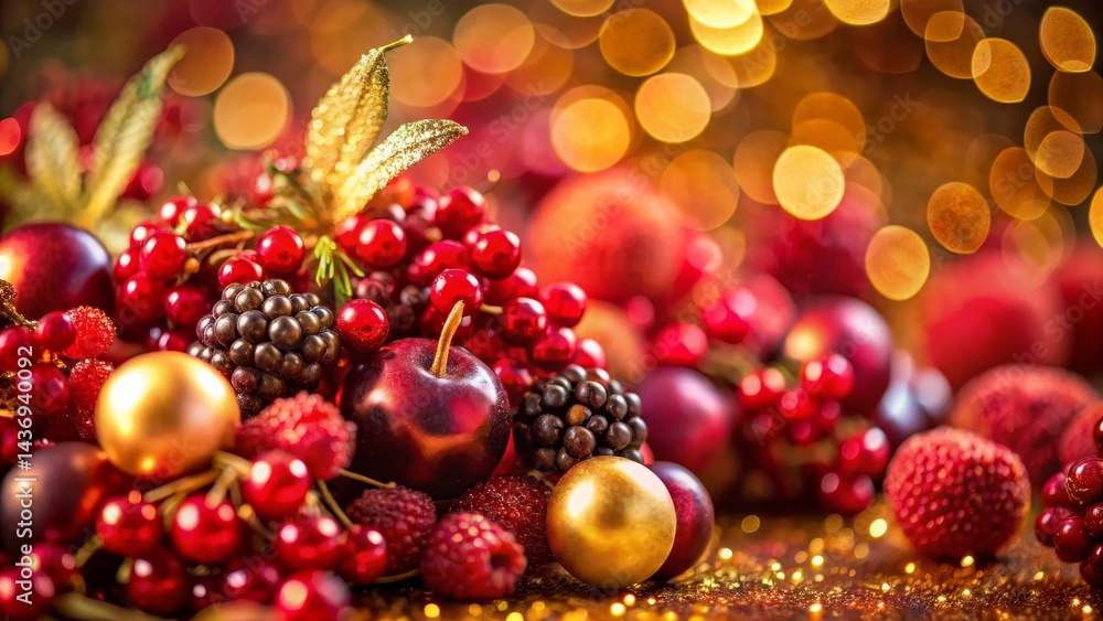 Festive Berries and Golden Accents Festive Berries and Golden Accents