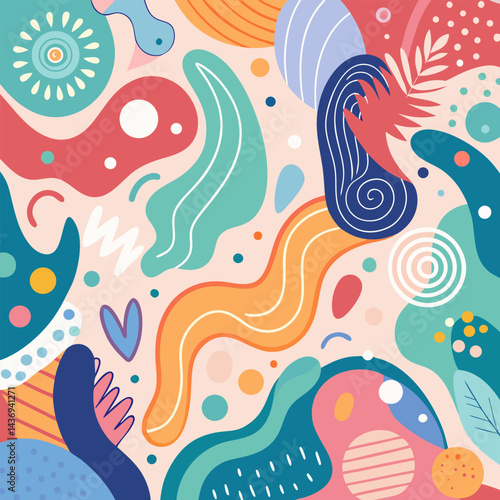 seamless pattern with fishes and waves