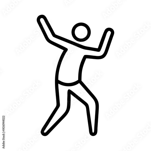 Dancing man celebrating joyful moment against simple background  
