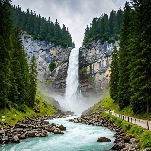 Dramatic Krimml Waterfalls, Austria