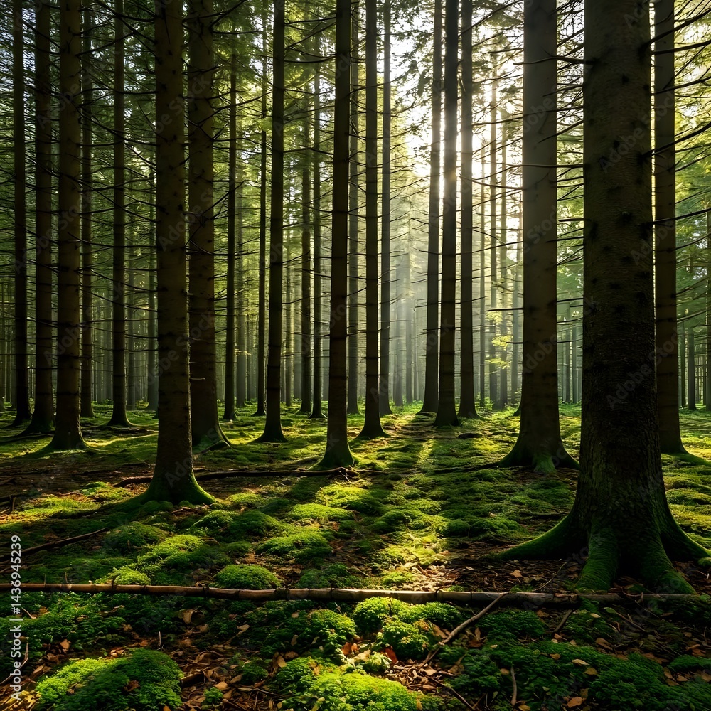 Obraz premium Enchanted Białowieża Forest, Poland / Belarus