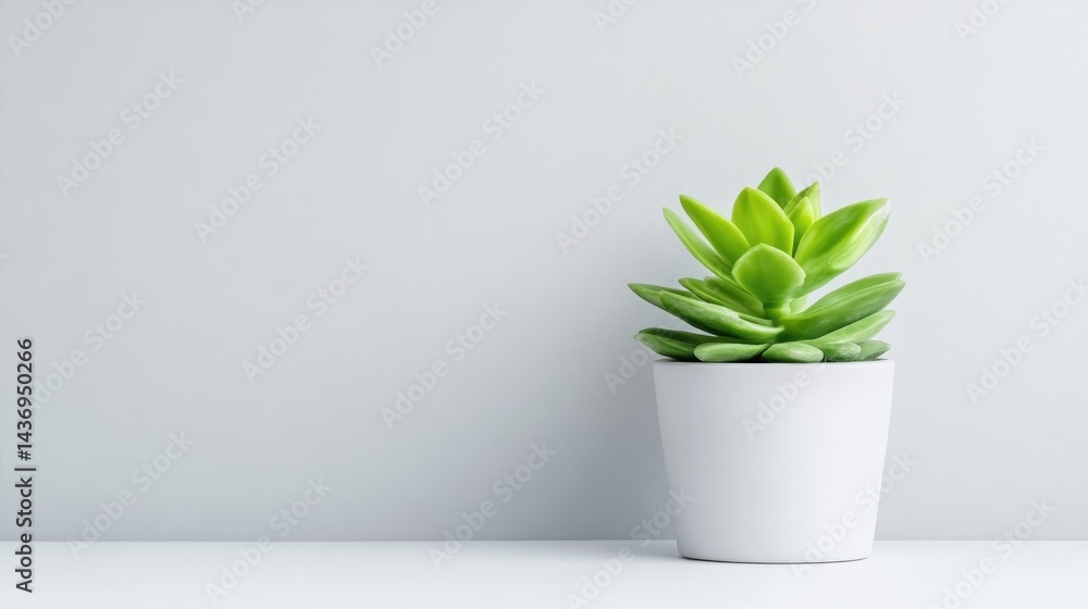 Minimalist succulent in a white pot against a light gray background. A small, vibrant green succulent plant sits in a simple white ceramic pot, against a plain light gray wall. Minimalist succulent in a white pot against a light gray background. A small, vibrant green succulent plant sits in a simple white ceramic pot, against a plain light gray wall.