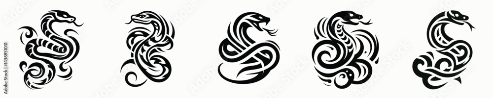 Obraz premium illustration vector graphic of tribal art snake tattoo