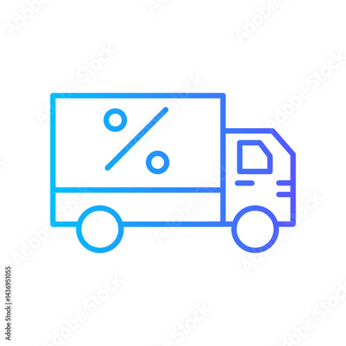 delivery truck gradient icon