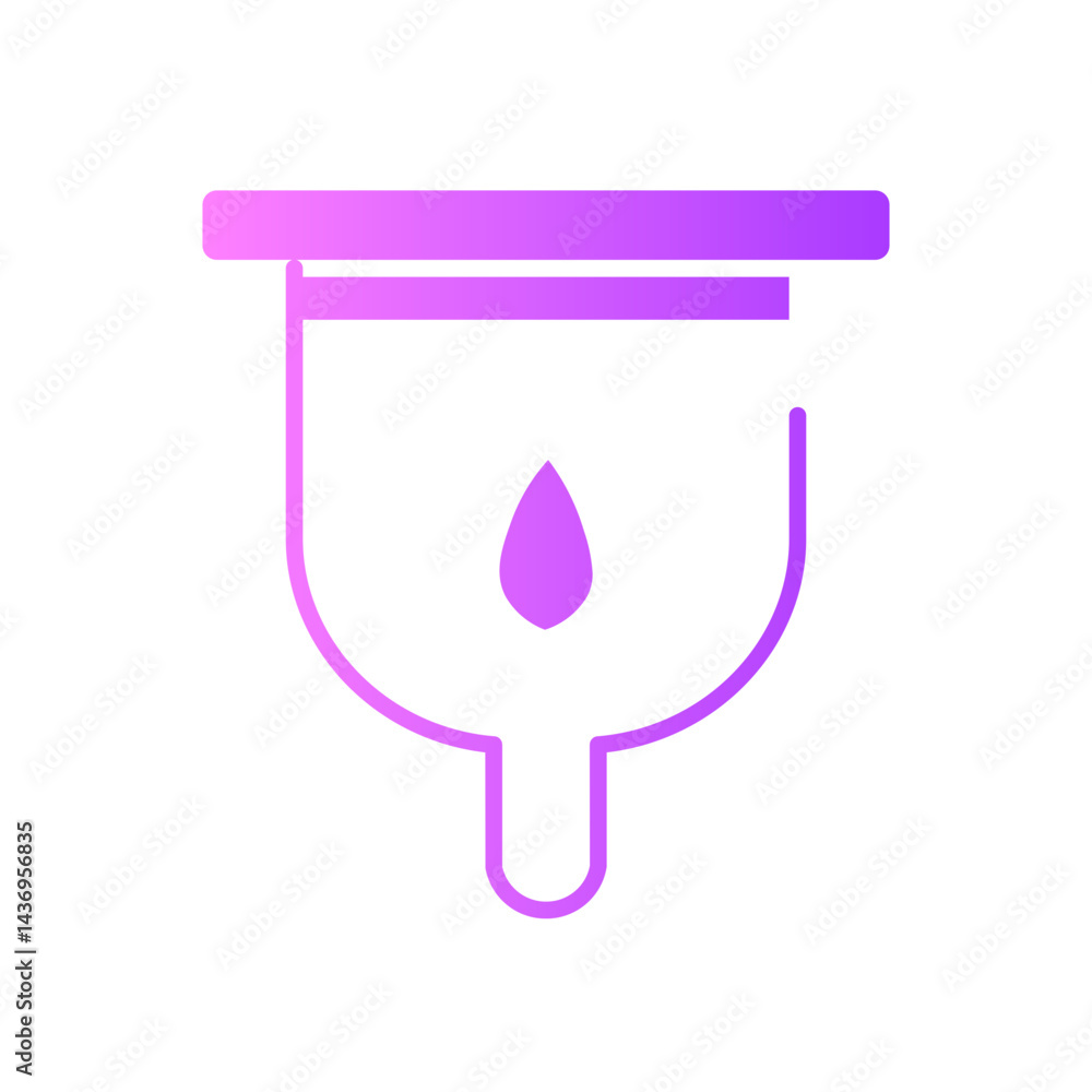 menstrual cup gradient icon menstrual cup gradient icon