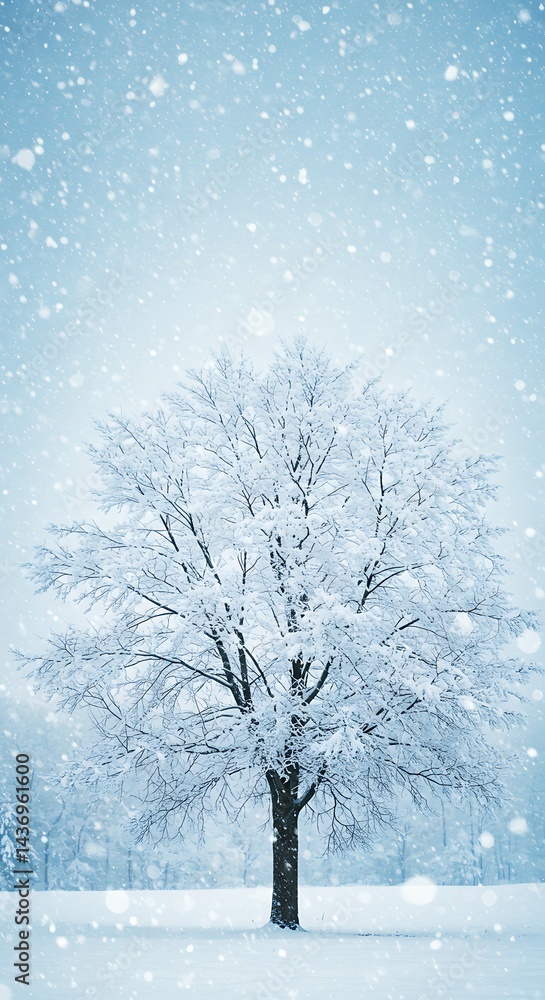 Fototapeta premium Winter's Embrace AI Generated