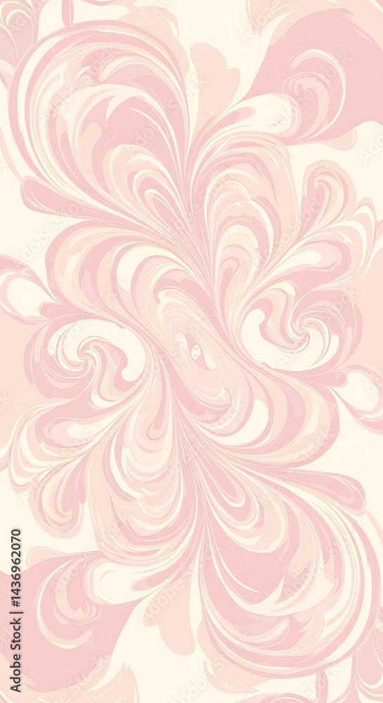 Obraz premium Blushing Swirls AI Generated