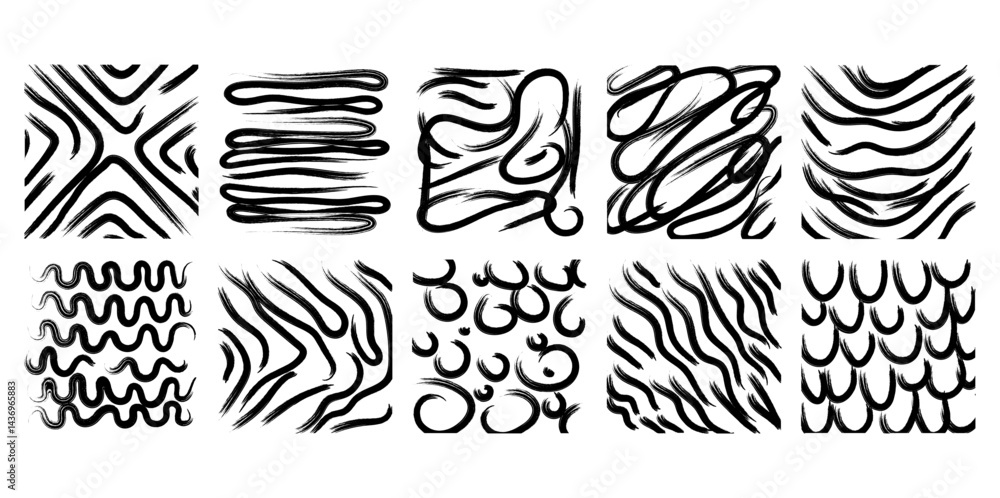 Obraz premium Brush Abstract Background Set