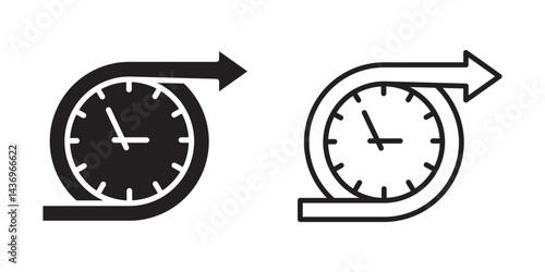 Long term icon on white background