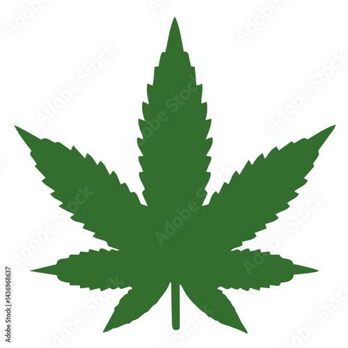 Green Cannabis Leaf, Medical Marijuana, Herbal Medicine, Wellness, Natural Remedies, CBD Industry, Alternative Health Solutions