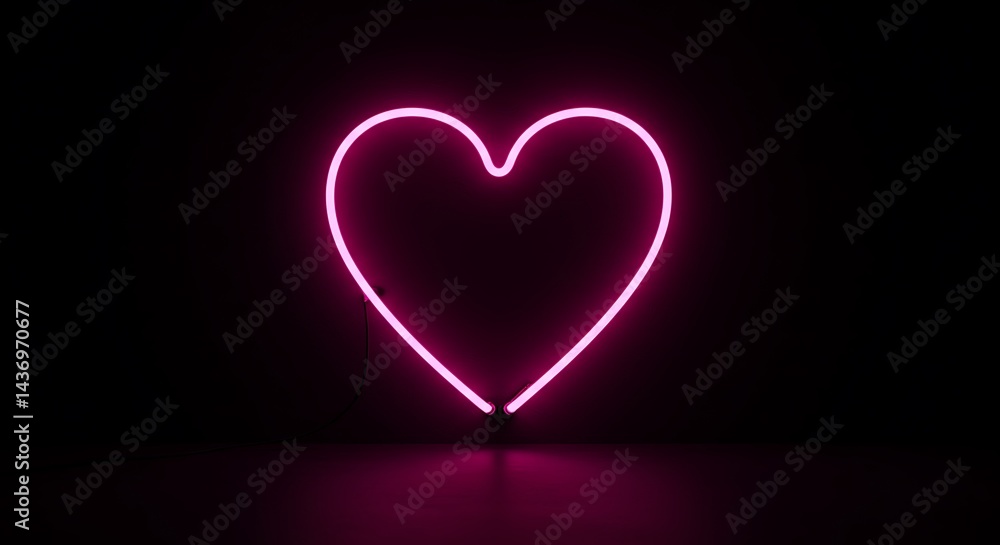 Crimson Neon Heartbeat AI Generated Crimson Neon Heartbeat AI Generated