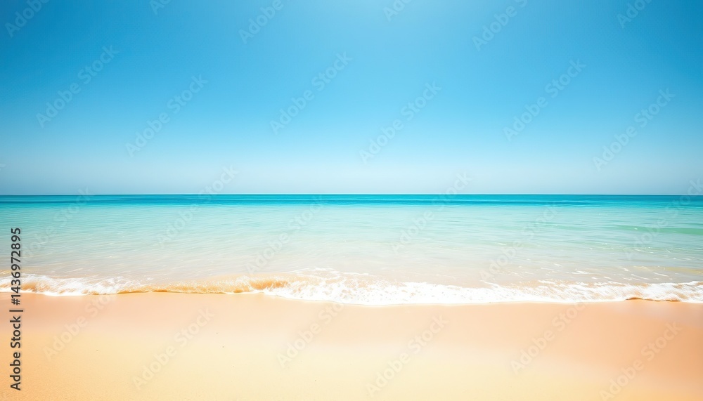 Sandy Beach Ocean Summer Vacation Idyllic Seascape Sandy Beach Ocean Summer Vacation Idyllic Seascape