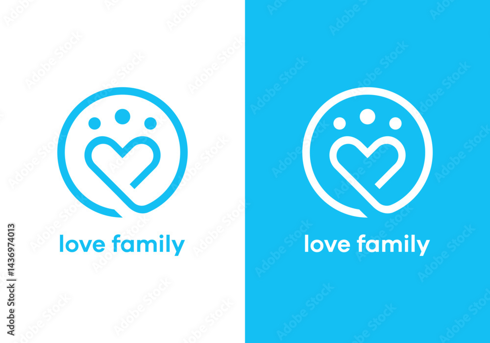 Naklejka premium family love