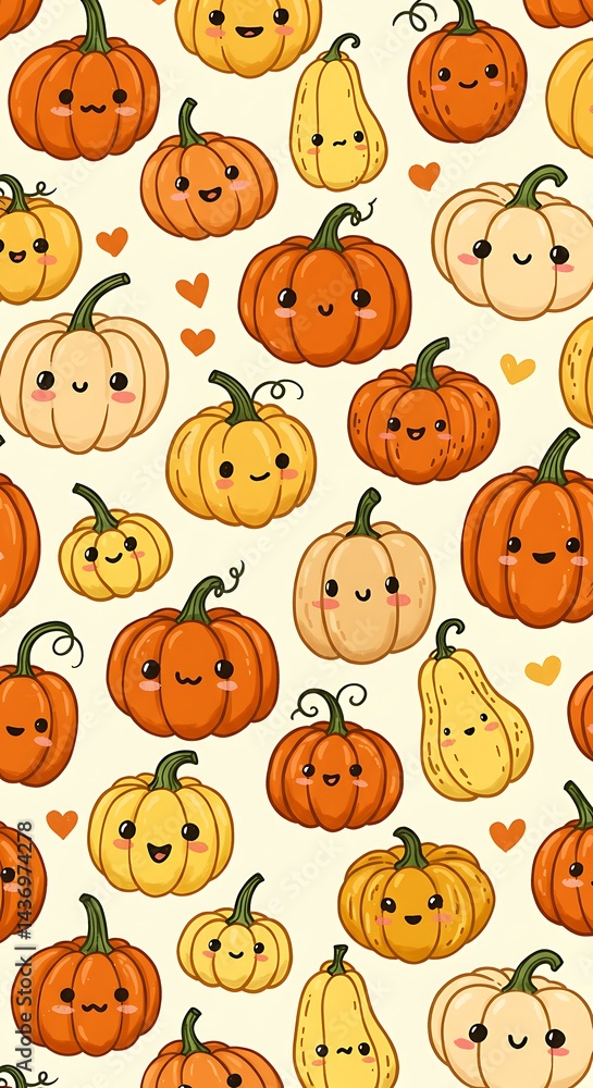 Pumpkin Patch Smiles AI Generated Pumpkin Patch Smiles AI Generated