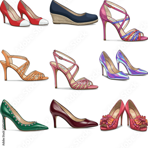 pumps high heels image set