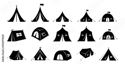 Tent Icon Set