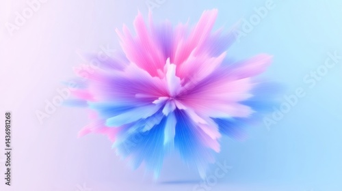 Abstract flower-like shape, soft pastel colors