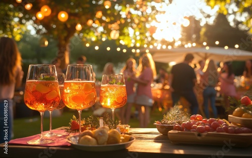 Sunset Garden Party with Aperitifs and Friends