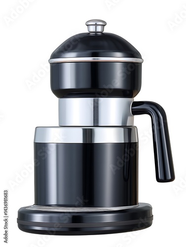 Wallpaper Mural Sleek, black coffee maker with a silver band and warming base Torontodigital.ca