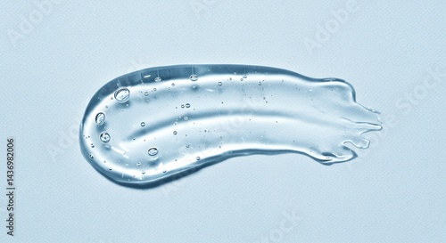 thin thick fluid texture viewed closely clear blue colored liquid gel transparent beauty skin nourishment product sample clear liquid cream mark transparent skin care product long promotional visual