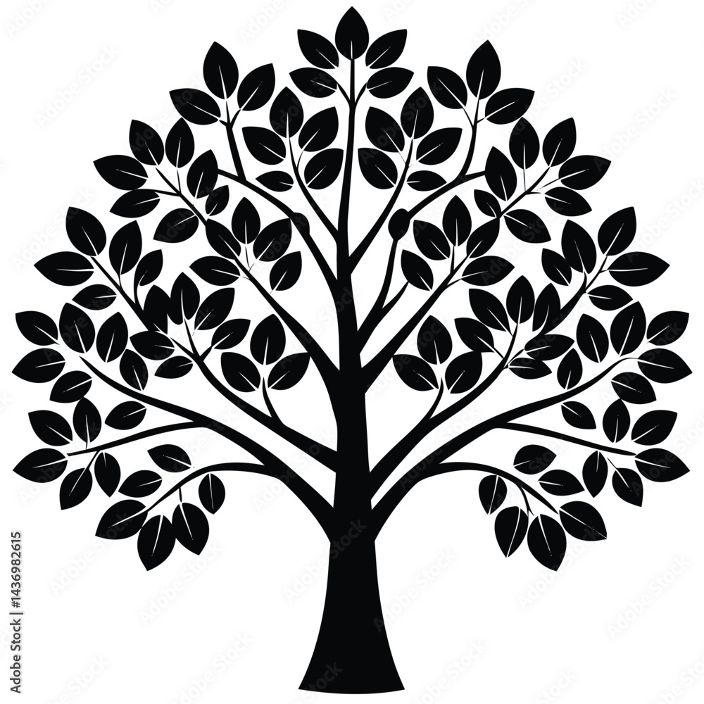 Obraz premium Eucalyptus trees icon set on white background