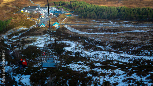 Ski Lift Ride Over Glencoe’s Snowy Slopes | 