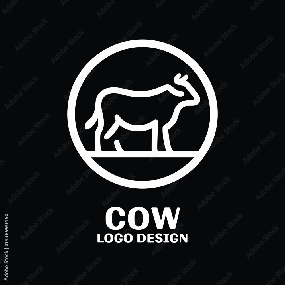 Obraz premium Cow Vector Logo Design