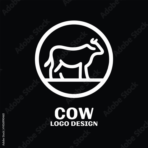 Cow Vector Logo Design