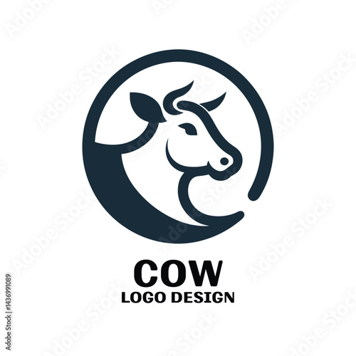 Cow Vector Logo Design
