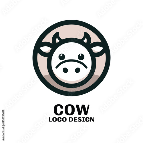 Cow Vector Logo Design
