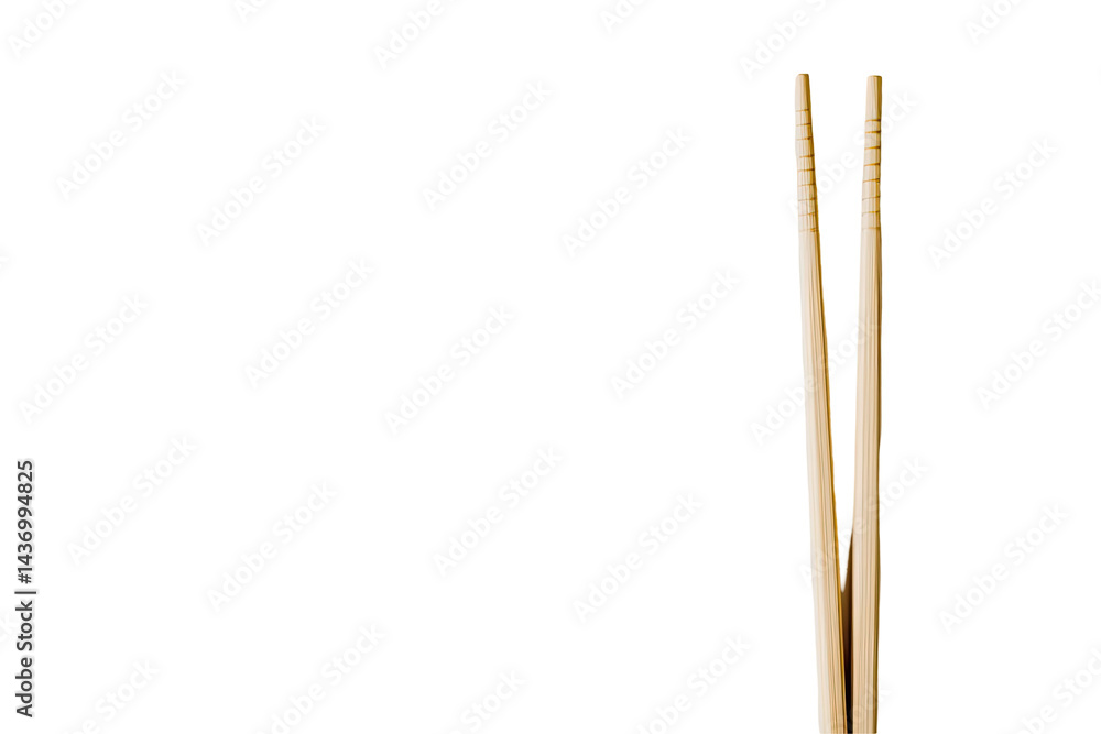 Close-up of wooden chopsticks Pair of traditional eating utensils Close-up of wooden chopsticks Pair of traditional eating utensils