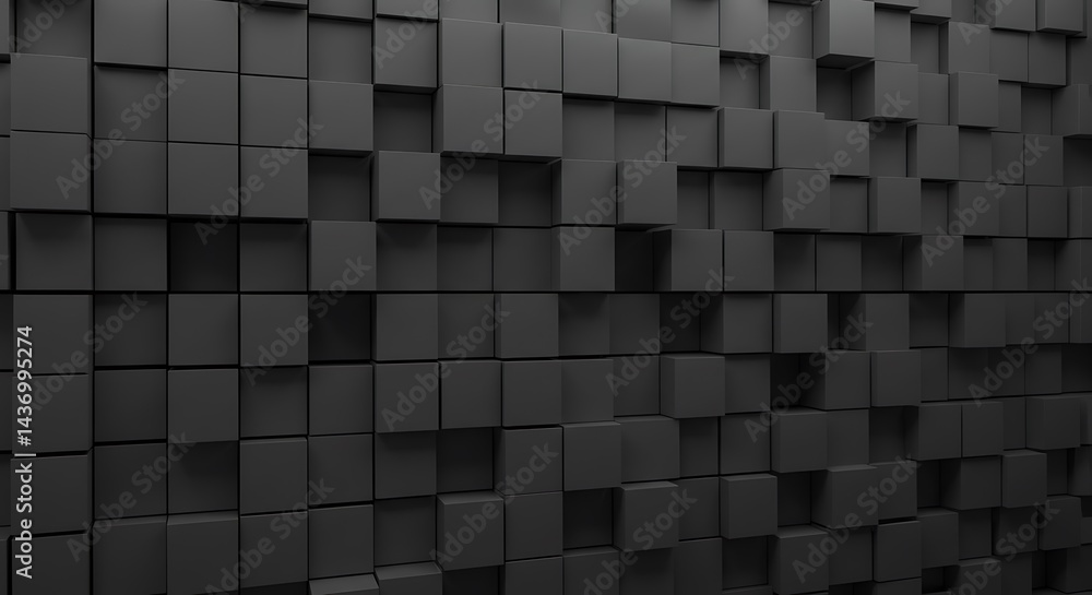 Monochrome Cubic Depth AI Generated Monochrome Cubic Depth AI Generated