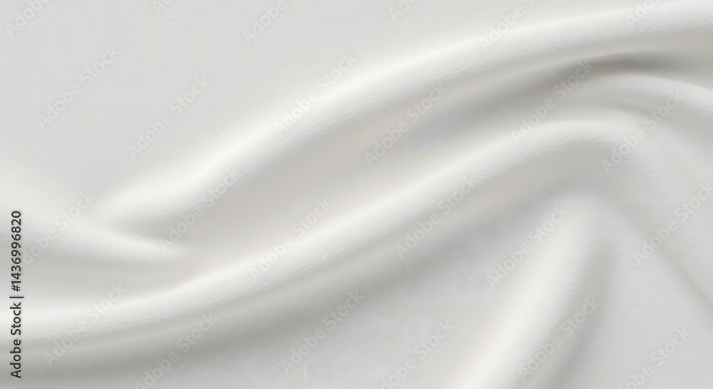 Fototapeta premium Soft Flowing White Fabric Background with Smooth Texture