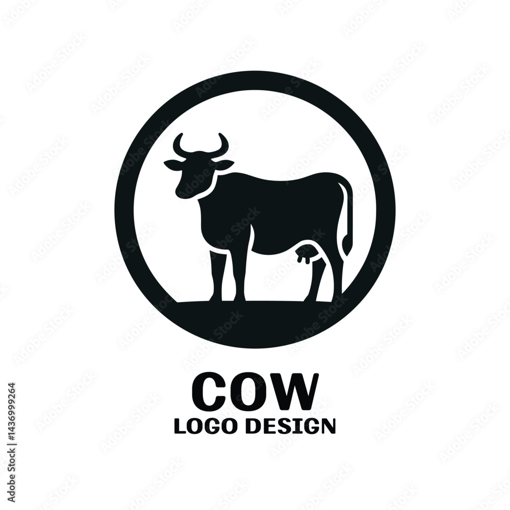 Obraz premium Cow Vector Logo Design