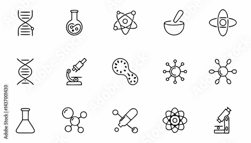 medical lab icons set 2  science  dna  molecules r (1).eps