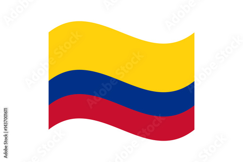 Free Download Flag of Colombia. Colombia wavy flag digital vector illustration. - GFXLoad
