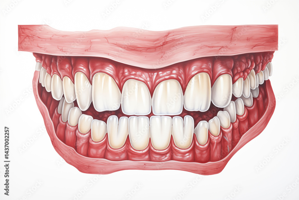 Obraz premium teeth isolated on white background