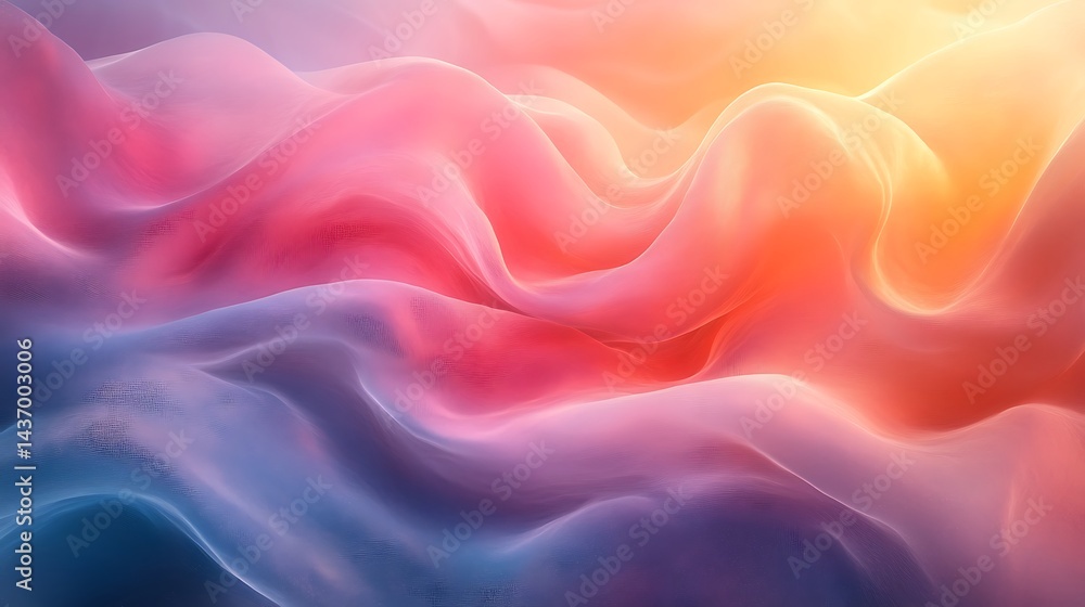 Abstract Colorful Waves of Fabric Texture Abstract Colorful Waves of Fabric Texture