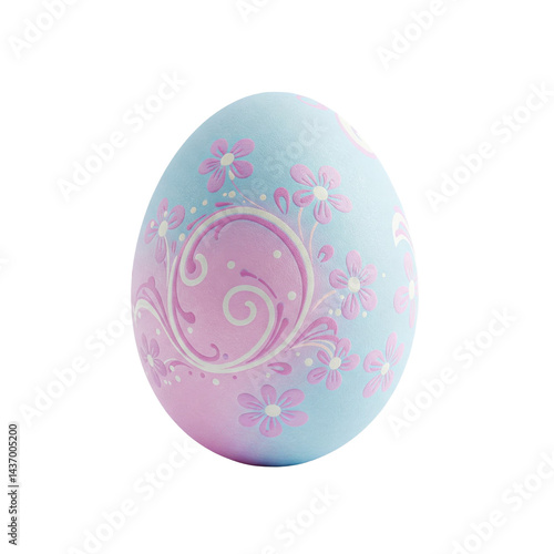 easter egg isolated on transparent background 