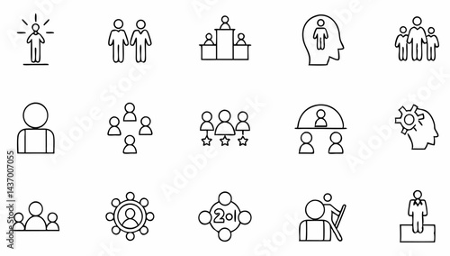 set of coaching related line icons  training  ment (1).eps