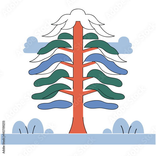 Majestic Trees and Forest Icons  sitka-spruce, ironwood, mesquite, sequoia, giant redwood, monkey puzzle, black walnut, kapok, coast redwood, douglas fir