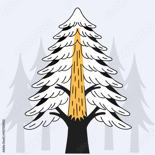Majestic Trees and Forest Icons  sitka-spruce, ironwood, mesquite, sequoia, giant redwood, monkey puzzle, black walnut, kapok, coast redwood, douglas fir