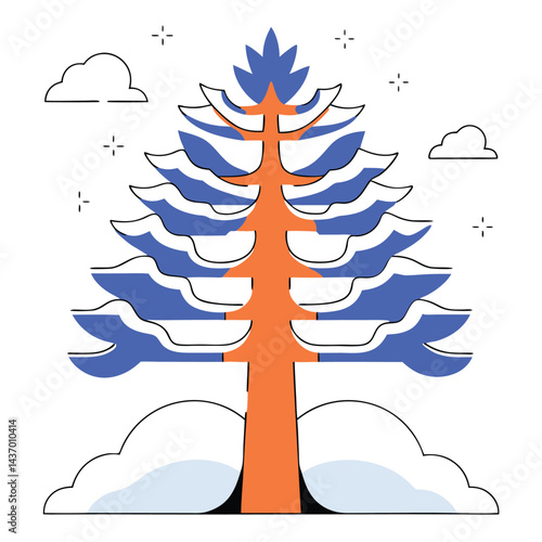 Majestic Trees and Forest Icons  sitka-spruce, ironwood, mesquite, sequoia, giant redwood, monkey puzzle, black walnut, kapok, coast redwood, douglas fir