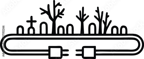 Disconnected afterlife Graveyard power outage
