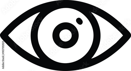 Stylized eye stares simple and bold