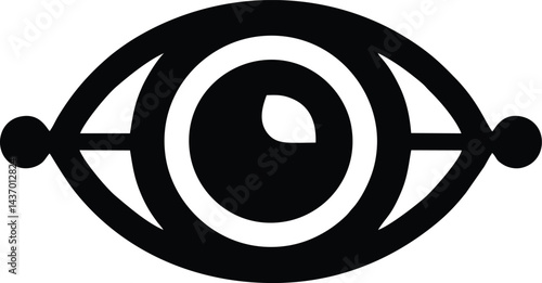 Stylized eye symbol with intriguing design