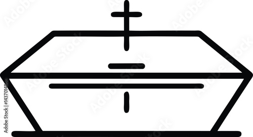 Monoline crown glyph with horizontal markings