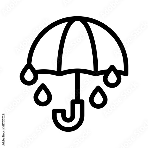 umbrella line icon