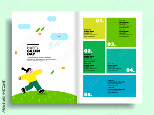 자연을 담은 친환경 편집 디자인 목차 템플릿 - Eco-Friendly Table of Contents Editorial Design Template